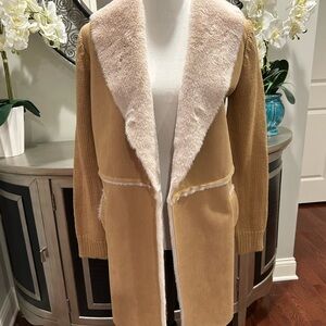 Chic Tan and Cream Teddy Jacket